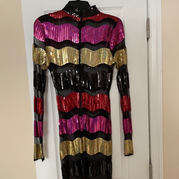 Banjul Sequin/Sheer Dress - Picture 1 of 5
